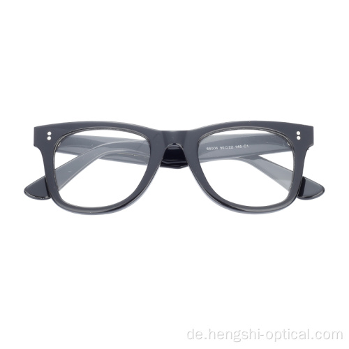 Beste Qualität Augenkleidung Unisex Mode Retro schwarze optische Brille Acetat Rahmen